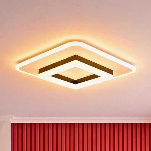 Image of 50W LED Ceiling Surface Light | 3-in-1 Colour Modes (Warm /Cool /Natural) | Bright Decorative Panel Light for Bedroom, Living Room, Kitchen, Hall & Office (Square)