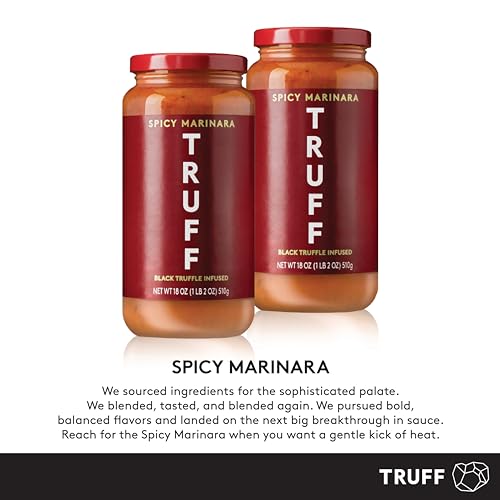 TRUFF Pasta Sauce, Black Truffle Spicy Marinara | Tomato Sauce for Pasta, Pizza, and More | Non-GMO, Vegan, Pack of 2 (Spicy Marinaraa, 2 Count)