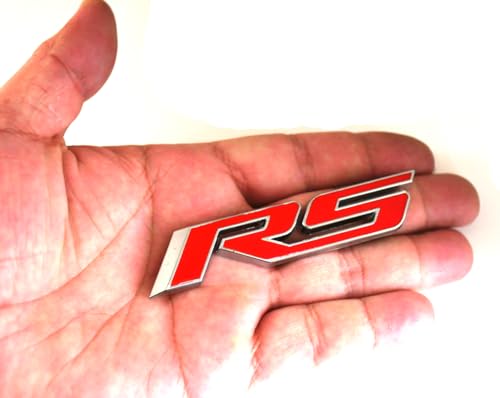 Image of MMUNNA 1x Grille Rs Emblem Badge 3D Alloy Replacement for Camaro Series Front (Chrome Red)