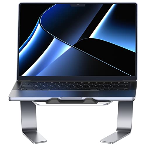 LELUOYUN Laptop Stand, Aluminum Computer Stand, Ergonomic Laptop Stand for Desks, Compatible with MacBook Notebook Stand from 10 to 15.6 Inches.