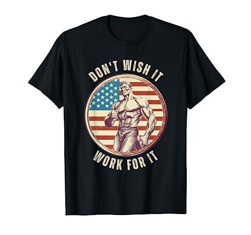 Vintage 80 American Flag Gym Retro Men Bodybuilding Camiseta