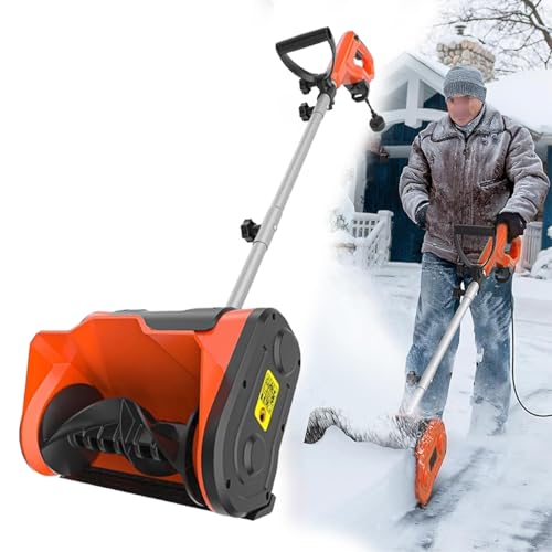 ZHJOPP Pala da Neve elettrica, Portatile da 650 W, Staccabile a Spinta, Regolazione telescopica, Adatta per Strade Urbane e Strade di Fabbrica