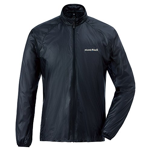 モンベル 国内正規品 EXライト ウインド ジャケット Men's ダークグレー(GRBL) 換気口で蒸れを輩出 ランニング・トレッキング用 1103286 収納用・トラベル用圧縮袋セット (L)