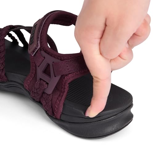 Image of UBFEN Womens Hiking Sandals Outdoor Comfortable Sport | Lightweight, Water Sandals, Adjustable Straps, Arch Support, Ideal for All-Day Wear, Beach, Vacation, Camping, Walking