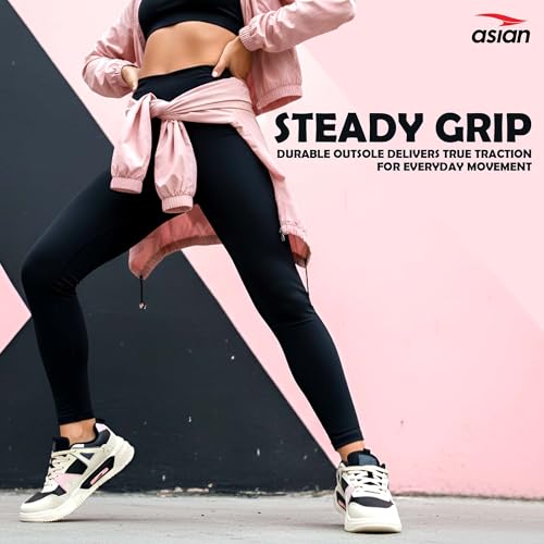 Image of ASIAN Stella-01 Women's Stylish Sneakers for Girls | Lightweight, Cushioned & Durable Casual Shoes with Soft Insole, Grip Sole & Trendy Look