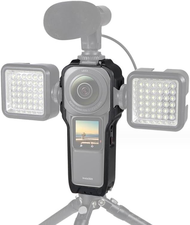 Miniatura 5 de Marco de protección extendida para cámara Insta360 ONE RS 1 pulgada 360 Edition, agujero roscado de 14 con doble soporte de zapata fría, ultraligero