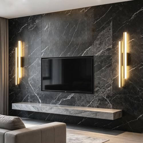 Apliques LED de interior para salón dormitorio y comedor con doble luz y diseño alargado moderno 6