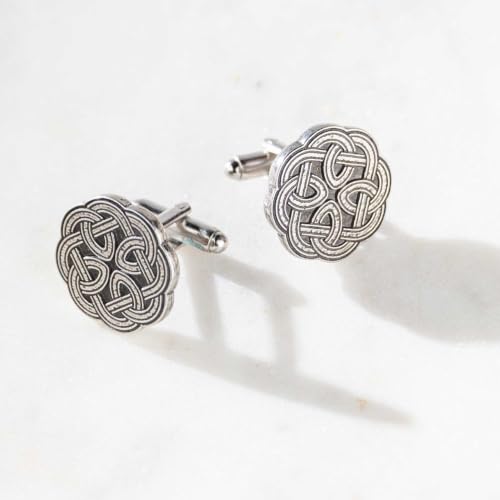 Image of Danforth Cufflinks for Men | Pewter Handcrafted in USA | Premium Handmade Pewter Cufflinks | Wedding & Groomsmen Gift | 50 Years of Quality Craftsmanship | Set of 2, In.