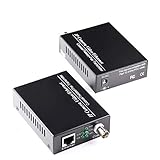 IP Converter Extender Kit Over Coax Cable Up to 2KM Long Distance EOC Converter Ethernet Extender...