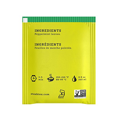 Image of Stash Tea Peppermint Herbal Tea, 6 Boxes of 30 Tea Bags Each (180 Tea Bags Total)