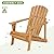 Oversized Outdoor Wooden Adirondack Chair with Pre-Assembled BackRest & SeatBoard, Patio Chair for Garden Lawn Backyard Deck Pool Beach Firepit