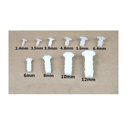 Rörkoppling 10st 2,4~6,4 mm 8~12mm Slang Plug Micro Bevattning Beslag akvariefiskar tank luftpump Strålsamlare Pagoda Pipe ändkåpan Kontaktdon Robust material (Color : 4.8mm pp)