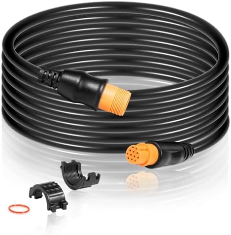 ZEZHIMI Replacement for 010-11617-32 12-Pin Extension Cable for Garmin Scanning Transducers (10 feet)