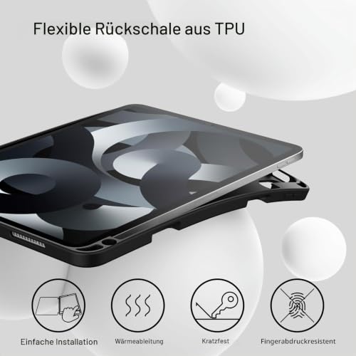 JETech Hülle für iPad Air 11" M4/M3/M2 & Air 5/4 10,9", Schwarz – Ansicht 3