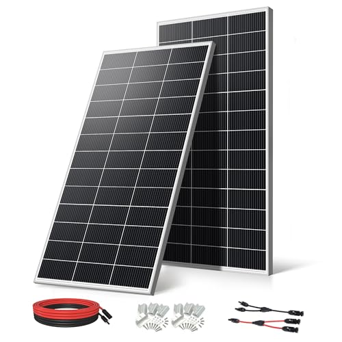 LVYUAN【正規品】 400W 太陽光パネル 200W×2枚組 変換率25％ 高性能 25年使える耐久性！【IEC基準・TUV規格品】
