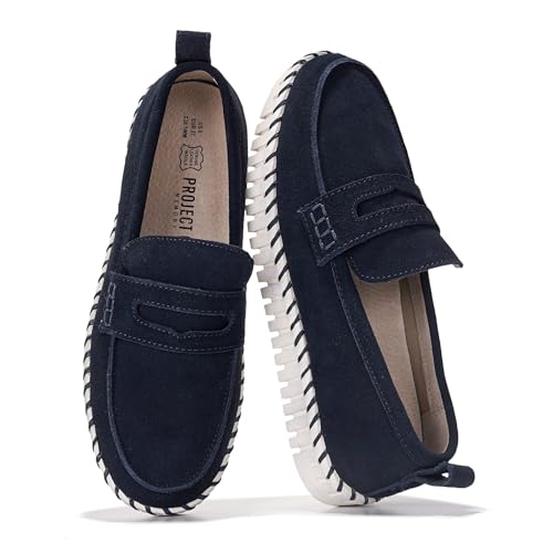 Image of Project Cloud Genuine Leather Loafers for Women - Memory Foam Womens Shoes - Non Slip Spring Loafers Flexible Sole - Fashion Shoes for Women 2026 (Filide)