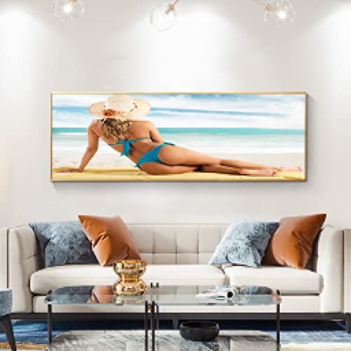 Affiche de plage et bikini toile moderne 50x150cm pour salon - 2