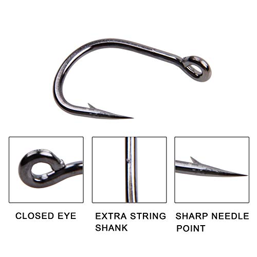 Live Bait Hooks Saltwater Fishing Hooks 100Pcs Circle Hooks Kit 2X Stainless Steel Fishing Hooks Live Fishing Bait Hooks #TOP2