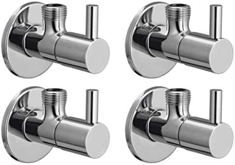 Snowbell Brass Chrome Plated Angle Cock Acura (Silver, Standard Size)