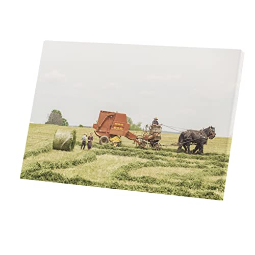Tableau travaux agricoles en toile imprimée premium 30x45cm