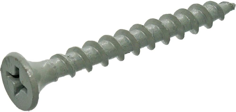 Grip-Rite PTN158S5 PG10 Polymer Coated #6 x 1-5/8" Coarse Thread Deck Screw, Gray, 5lb Box