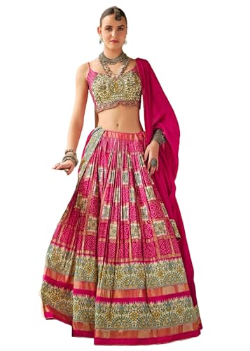 Lehenga Choli 10906 robe de soirée en soie fluide anti-plis femme