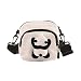 TENDYCOCO Mädchen Umhängetasche Panda Cartoon Plüsch Schultasche Umhängetasche Schultasche für Frauen Studenten-weiß