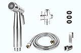 bidet höher setzen  Deluy Handbrause Komplett-Set  Bidet aus gebürstetem Edelstahl  Shataf inkl. brauseschlauch, 3/8 zoll eckregulierventil & wandhalterung