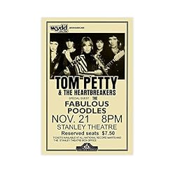 Tom Petty – Affiche sur toile pour chambre à coucher, bureau, chambre – Style rétro – 30 x 45 cm - Les Beatles, Paul McCartney, John Lennon, RIngo Starr, George Harrison