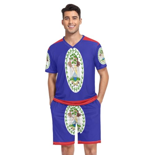 Camisa de pijama de Belice GuoChe hombre ropa de dormir manga corta ligera