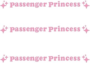 3Pcs Passenger Princess,Passenger Princess Car Accessories,Pink Princesses Sticker Cars Rearview Sun Visor Mirror Decal Lovely Funny Widely Applicable to Vehicles Mirrors Decorations for Women,Girls