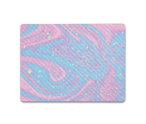 Image of MightySkins Carbon Fiber Skin Compatible with Microsoft Surface Laptop Go 3 (2023) Full Wrap Kit - Cotton Candy Swirl | Protective, Durable Textured Carbon Fiber Finish | Made in The USA
