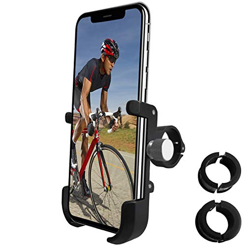 Leeofty Suporte para telefone de bicicleta em liga de alumínio para bicicleta Suporte universal para