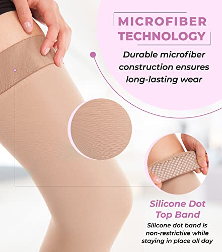 Image of GABRIALLA Graduated Microfiber Women Strong Compression Stockings