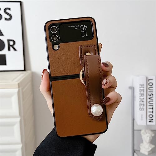 Housse Galaxy Z Flip 3 avec anneau support et bracelet perles antichoc