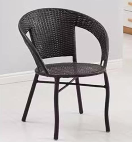 Image of PRATHAM India 2+1 Outdoor Indoor Patio Furniture Sets Rattan Wicker Chair Patio Set Bistro Set Conversation Set Balcony Outdoor Garden Furniture Chair and Tripod Table (Brown Color)