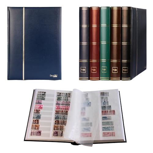 Album de timbres Prophila 64 pages blanches et couverture rembourrée bleue
