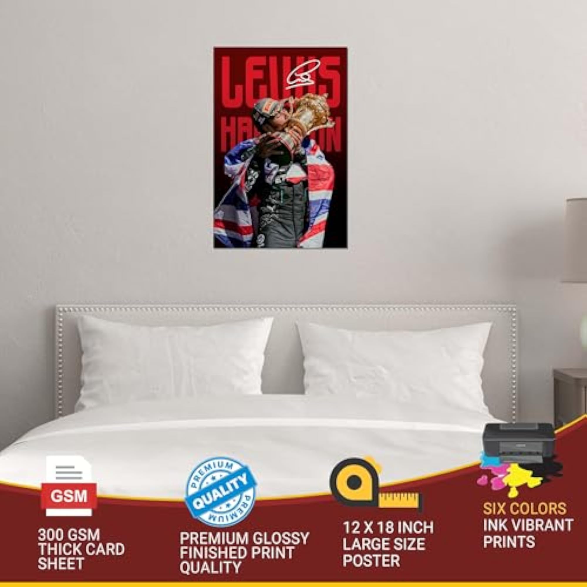 Lewis Hamilton Poster for Home Decor