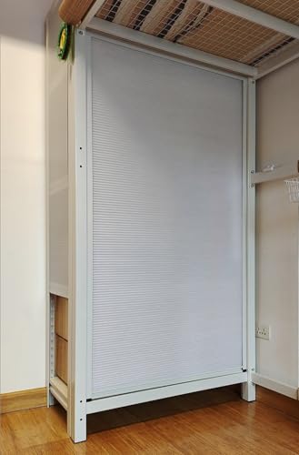 Puerta corredera para gabinete, panel enrollable no tejido para armario, cocina, puerta mosquitera plisada sin costuras