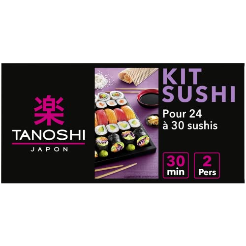 Kit sushi TANOSHI de 289g pour 24 à 30 pièces, lot de 6 boîtes complètes