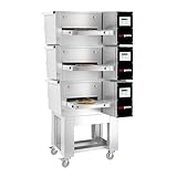 GGM Gastro | 3#DPZ3030E#UDZ3030E3 | (3 Stück) Elektro Durchlaufofen - 980x1300mm - Digital - Bandbreite: 400mm - inkl. Untergestell
