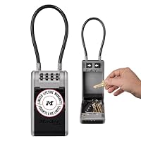Master Lock 5482EURD Key Safe with New Innovative Design, Flexible Cable Shackle,Outdoor Key Lock Box, Capacity, High Security, Extra Large