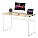 Homury Computer Desk Office Desk Wood Study Writing Soho Desk Table for Home Office,White