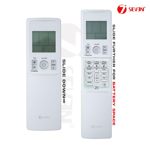 Image of 7SEVEN Compatible with Daikin AC 169 Remote with Air Conditioner and Suitable for Split and Window AC, Exactly Match Each Key of Remote with Original remotes Control - Use New AAA Alkaline Batteries.