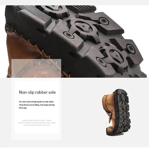 Matufit Shoes for Men, Men's Genuine Leather Waterproof Non-Slip Fashionable Orthopedic Shoes3