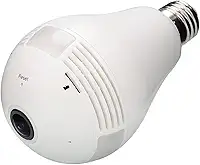 Lâmpada Espiã Câmera íPega Segurança Led 360 Panorâmica Wifi