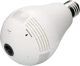 Lâmpada Espiã Câmera íPega Segurança Led 360 Panorâmica Wifi