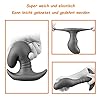 Superweicher Silikon Extra Groß Analplug Anal Massagegerät Butt Plug Mango Form Prostata G-Punkt Sex Stimulator Spielzeug Buttplug Analdildo Analdilator Sexspielzeug für Männer Frauen (Schwarz, 4-6CM) #3