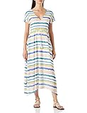 Vestido Springfield Vestido Midi Rayas Asimetrico para Mujer, Beige/Camel, M