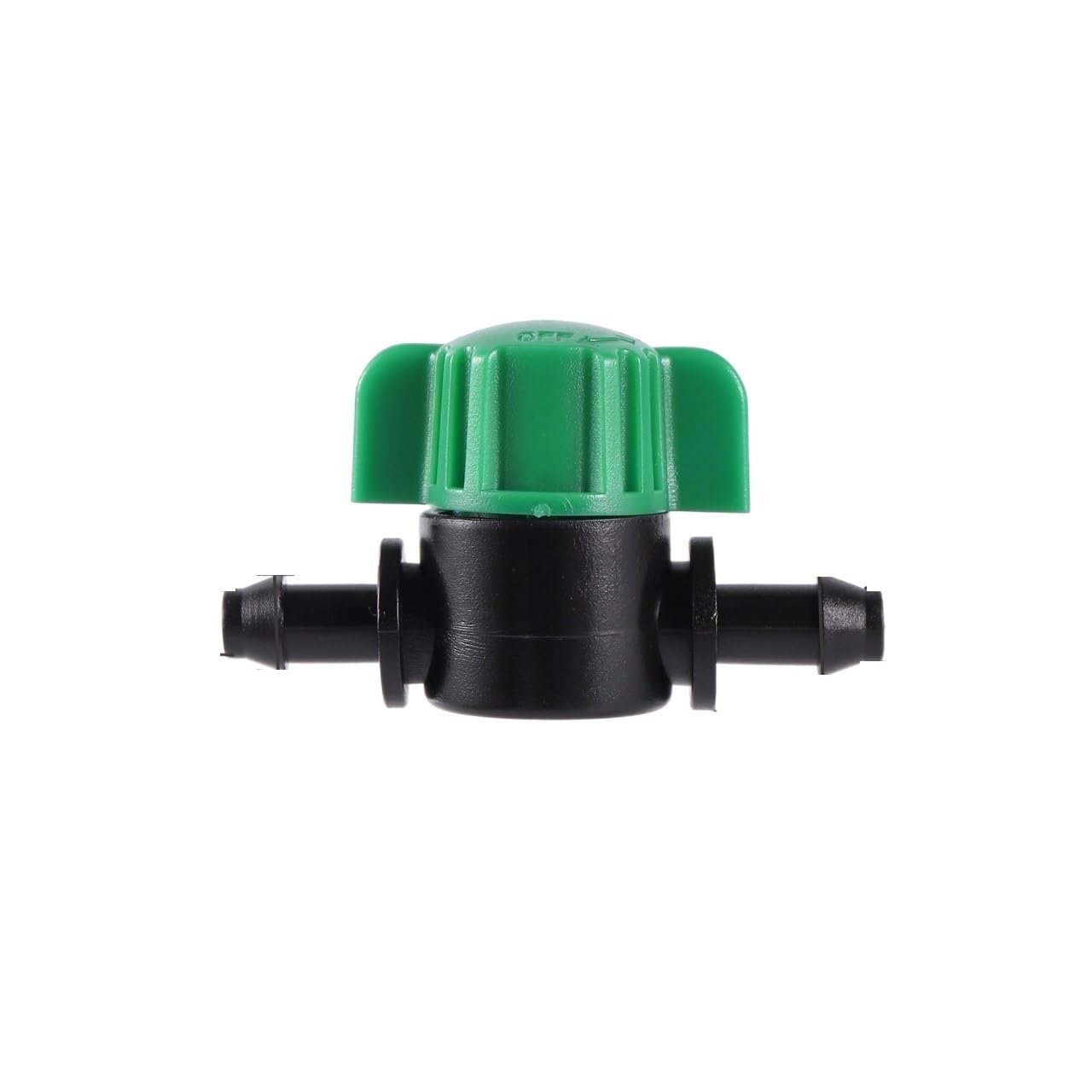 Válvula de tubería para riego miniválvula de cierre de 4/7mm accesorio de goteo agrícola 100 uds